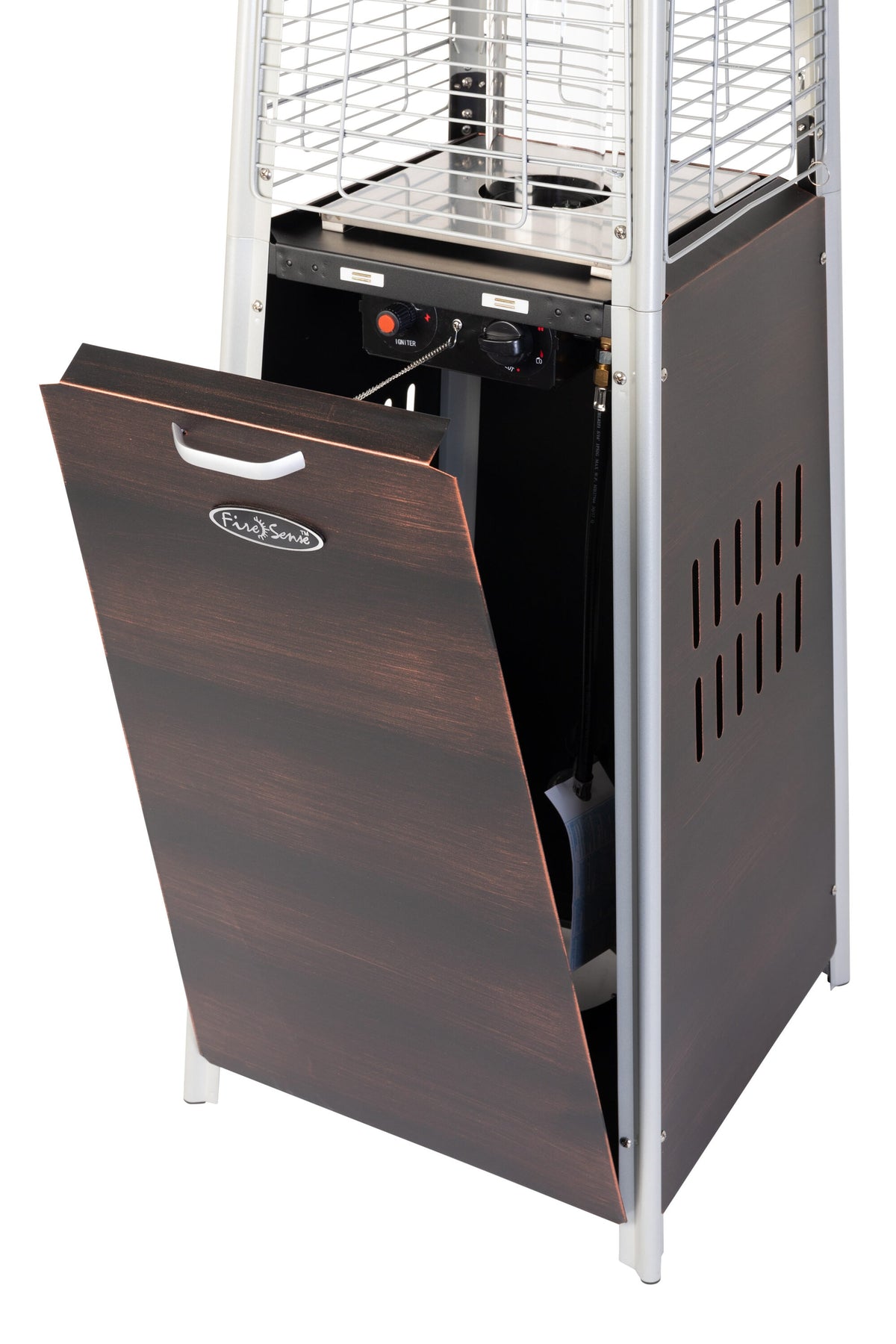 40000 -BTU Brushed Bronze Steel Floorstanding Liquid Propane Patio Heater
