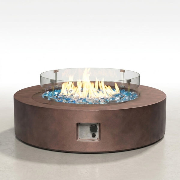 41''Round Fire Pit Table,50000 BTU Outdoor Propane Patio Fire Pit — Studio Shot
