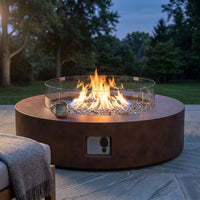 41''Round Fire Pit Table,50000 BTU Outdoor Propane Patio Fire Pit — Studio Shot