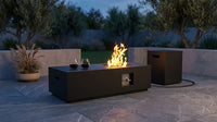 48 In, 50,000 BTU Black Coating Steel Outdoor Fire Table Propane Gas Fire Pit Table — Lifestyle
