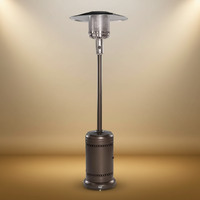 Propane Patio Heater Built for Outdoor Gatherings, 46000 BTU, Bronze Steel, Touch Ignition, Tilt Safety